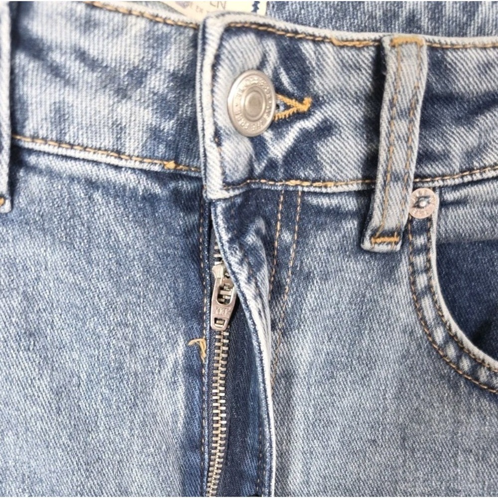 We The Free Free People Wide Leg Jeans 27 High Rise Blue Cotton Stretch 29x31 - Picture 10 of 15